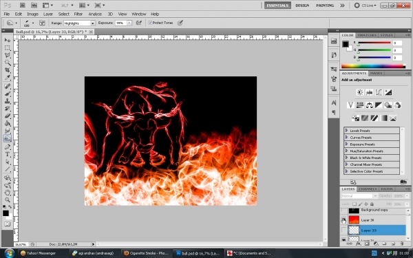 Creation of Smoke Bull: Step 16